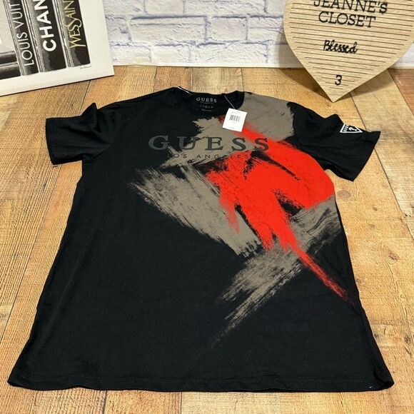 Guess Los Angeles Patterned Multi-Color Graphic Tee NWT size L - Picture 7 of 11